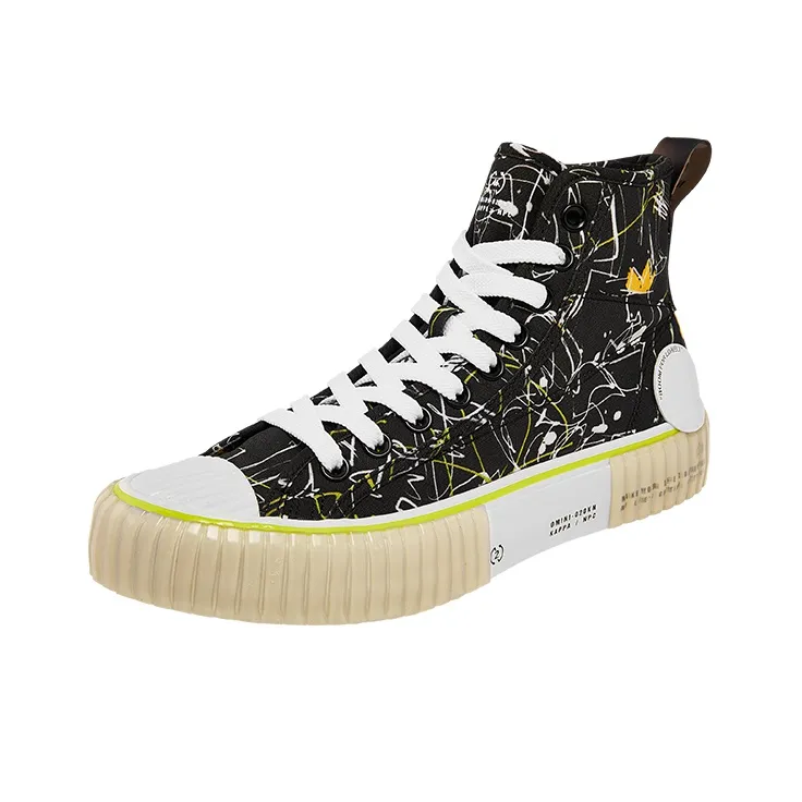 Kappa X NPC Canvas Shoes Unisex High-Top Black-1