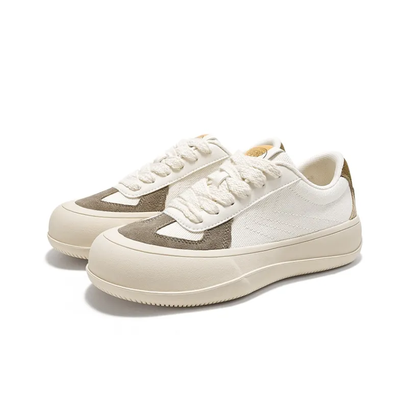ZHIMAJIE x Feiyue Low Top Canvas Shoes Women's Beige Brown-2