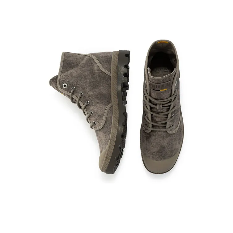 Palladium Pampa Canvas Shoes Unisex High Top Lunar Rock Gray-4
