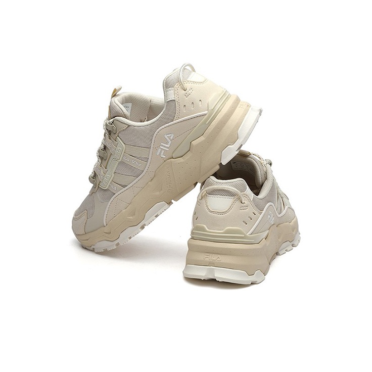 FILA Trek Chunky Sneakers Men Low-Top Beige - POIZON