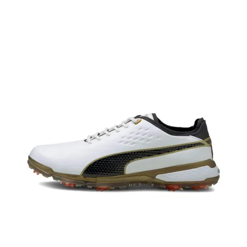 PUMA Golf Shoes Men Low-Top White/Brown