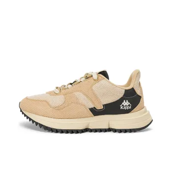 Kappa Capa Anti Slip And Wear Resistant Lightweight Coverage Low Top Chunky Sneakers Unisex Khaki White