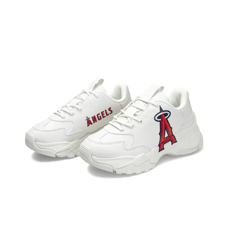 MLB Big Ball Chunky A Anti Slip Wear Resistant Low Top Chunky Sneakers Unisex White Red-2