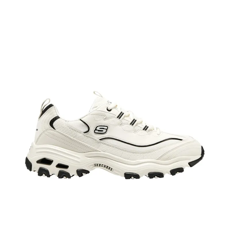 Skechers D'LITES 1.0 Cushioning Anti Slip And Wear Resistant Low Top Chunky Sneakers Men's Ecru-1
