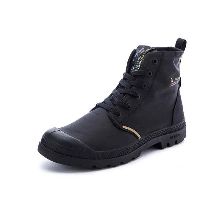 Palladium Pampa Wear resistant And Waterproof High Top Canvas Shoes Unisex Black-2