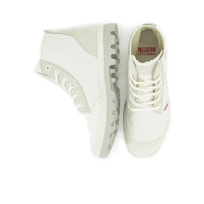 Palladium Pampa Outdoor Boots Unisex High Top Light White-3