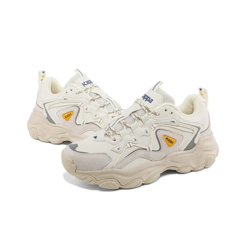 Kappa Navigator Series Non-slip Wear-resistant Shock Absorption Low-Top Chunky Sneakers Moon Gray-2