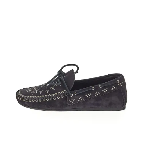 ISABEL MARANT Stud-detailled Round-toe Loafers