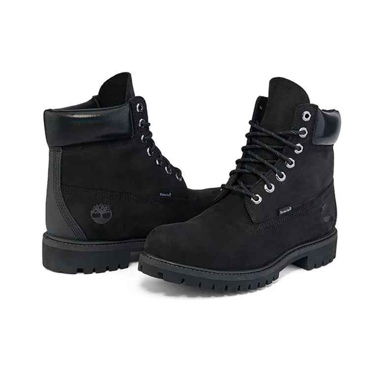 Timberland Premium 6 Inch Waterproof Wide Fit Boot 'Black Nubuck'-4