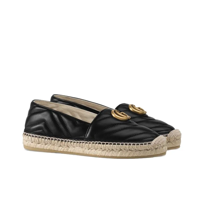 GUCCI Women's Gg Espadrilles 'Black' Women's-1