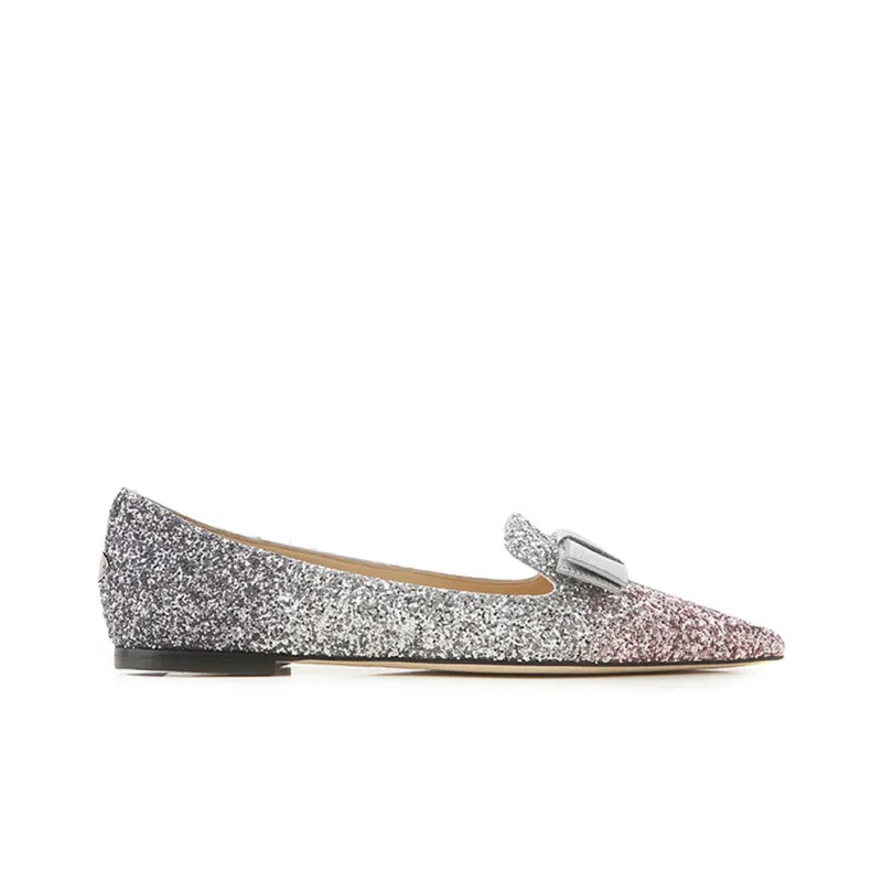 Jimmy Choo Gala Glittered Ballerina Flats-1