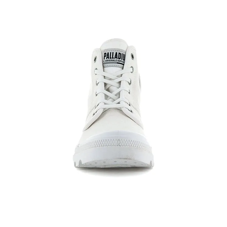 Palladium Slip Resistant, Abrasion Resistant, Breathable, Coverage, Cushioning High Top Canvas Shoes Men's White-3