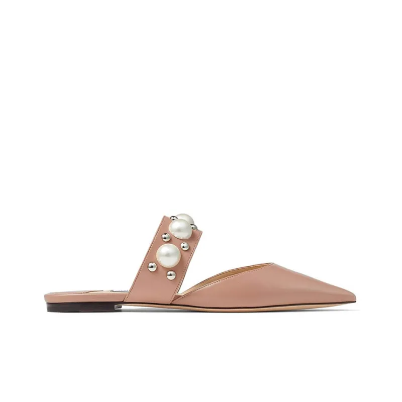 Jimmy Choo Basette Flat Women's Casual Shoes Women's Ballet Pink-1