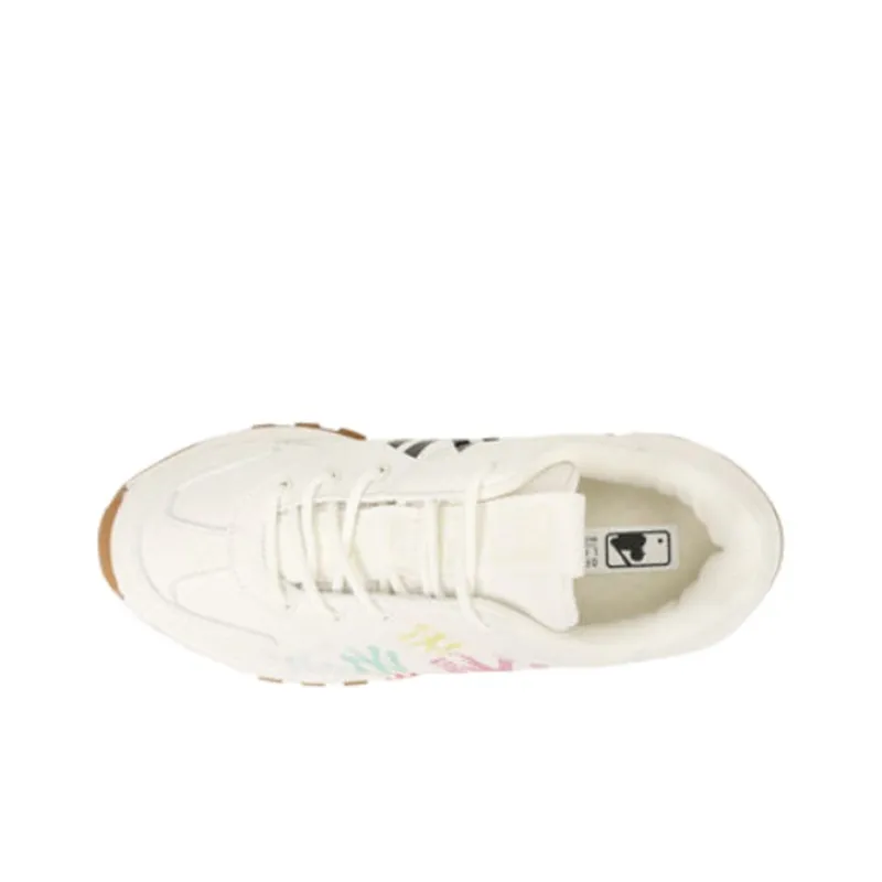 MLB Big Ball Chunky Graffiti Anti Slip And Wear Resistant Lightweight Low Top Chunky Sneakers Unisex White Brown-2