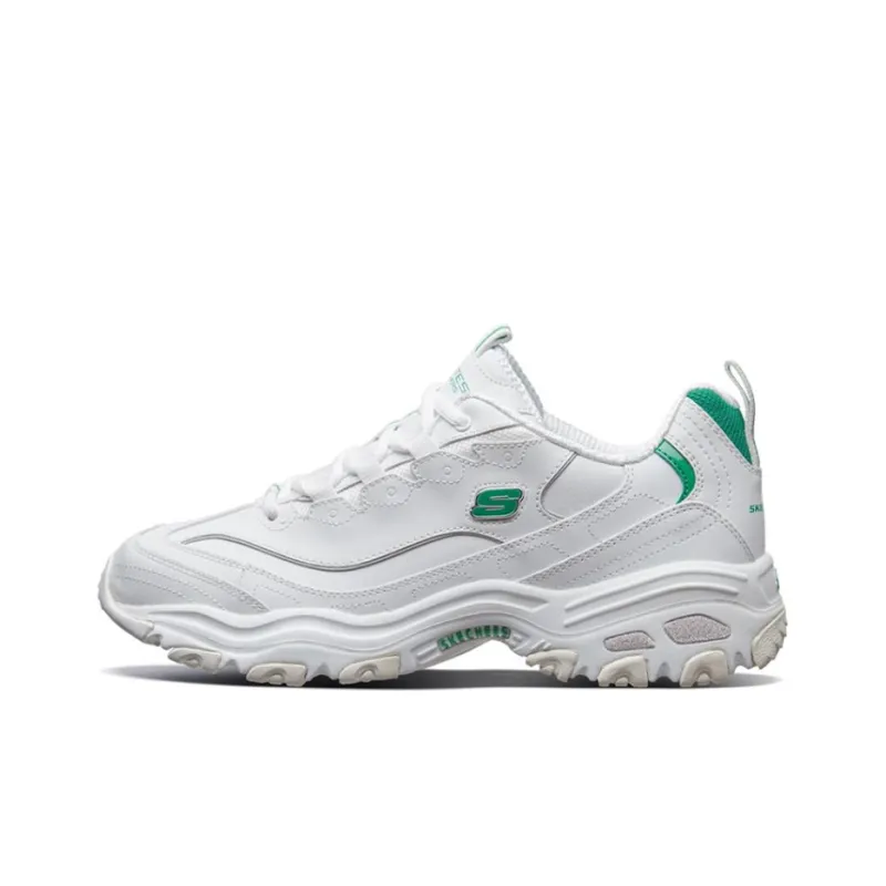 Skechers D'lites 1.0 Running Shoes White/Green-0