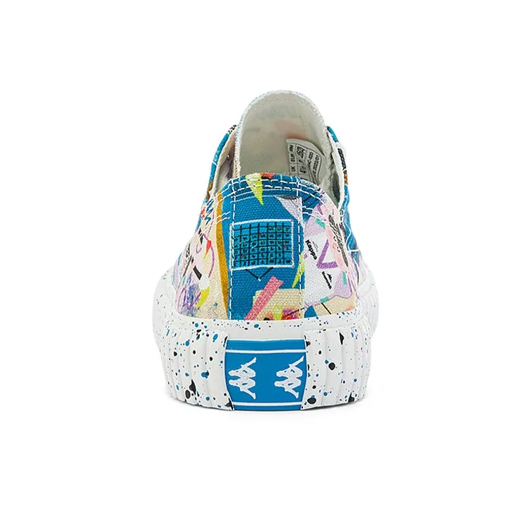 Kappa Sun Jiayi X Kappa Collaboration With Illustrator Wear Resistant Low Top Canvas Shoes Women's Blue Purple-4