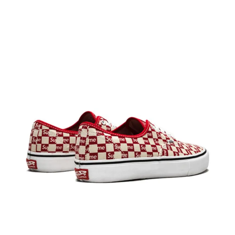 Vans Authentic Supreme Red Checker Logo-2