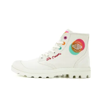 Palladium Pampa Outdoor Boots Unisex High Top Light White