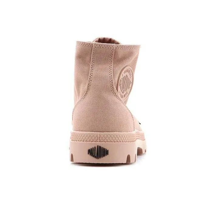 Palladium Mono Chrome Anti-Slip And Wear-Resistant Breathable High-Top Canvas Shoes Unisex Dusty Pink-4