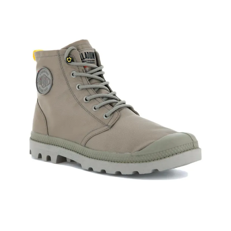 Palladium Pampa Rcycl WP+ 2 Wear-resistant And Waterproof High-Top Canvas Shoes Unisex Taupe-2