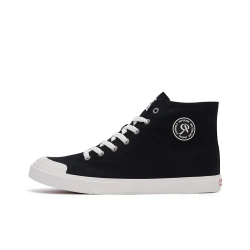 Rockfish Canvas Shoes Women's High-Top Black/White