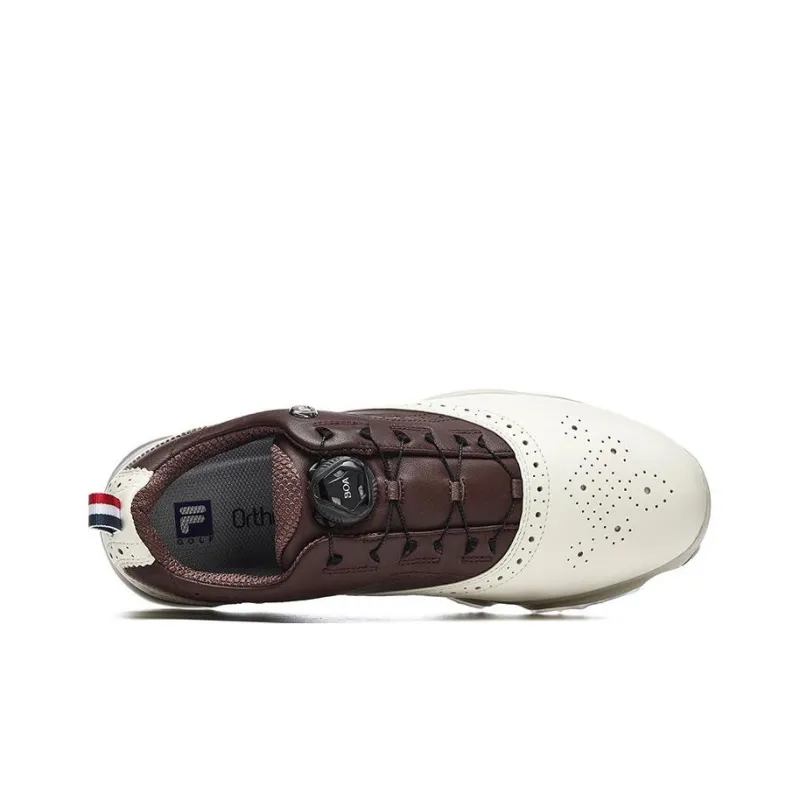 FILA Golf Oxford Spike Sneakers 'White Brown'-3