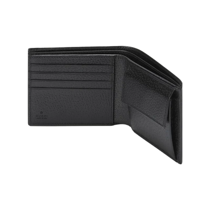 GUCCI Leather Coin Purses Wallets Men's Black-4