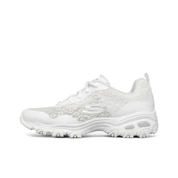 Skechers D'Lites 1.0 Fashion Low Chunky Shoes White Women's