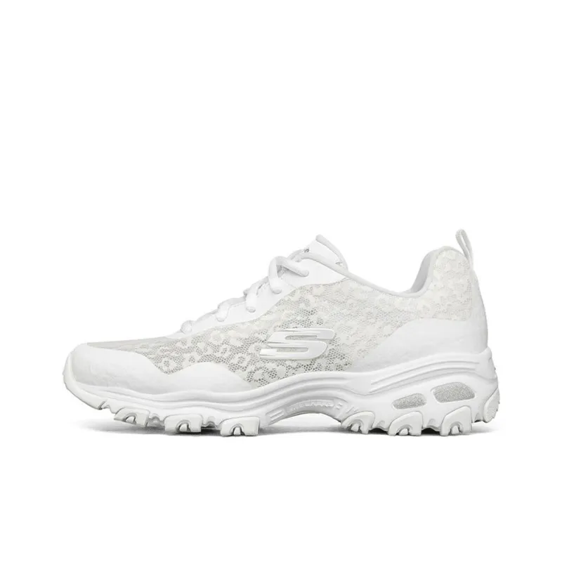 Skechers D'Lites 1.0 Fashion Low Chunky Shoes White Women's-0