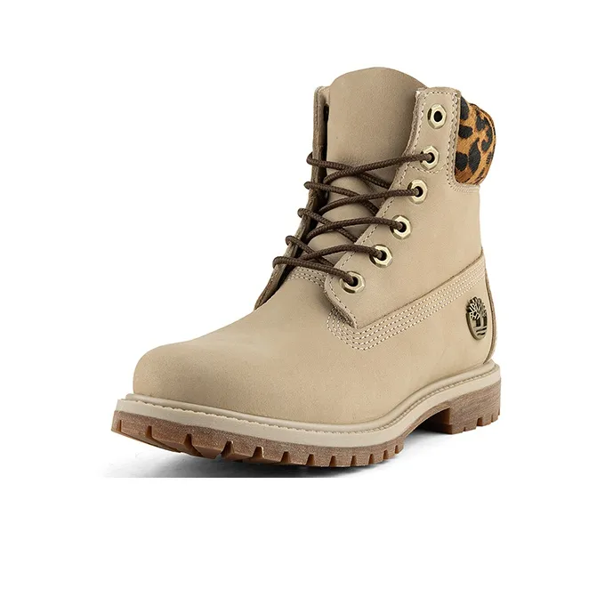 Timberland 6 Inch Safari Cheetah Waterproof Boot 'Ivory Nubuck' Women's-2