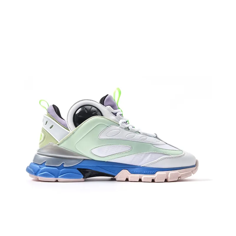 SANKUANZ 'Killerwhale' Low-Top Chunky Sneakers Men's Pink Blue-1