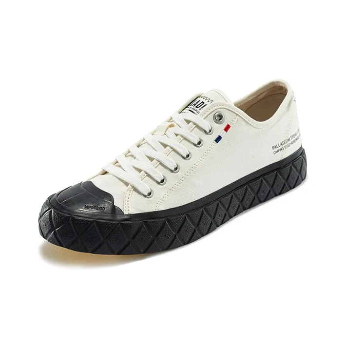 Palladium Palla Ace Anti Slip And Wear Resistant Breathable Low Top Canvas Shoes Unisex Ecru-1