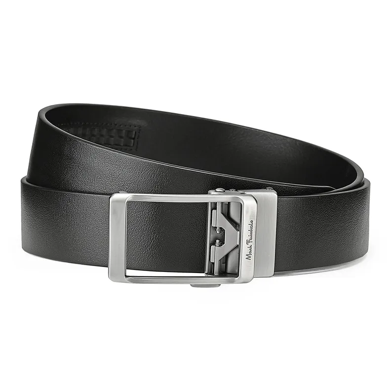 FAIRWHALE Top Grain Seamless Cow Leather Automatic Buckle Genuine Leather Belts Men's Width 3.5CM-1