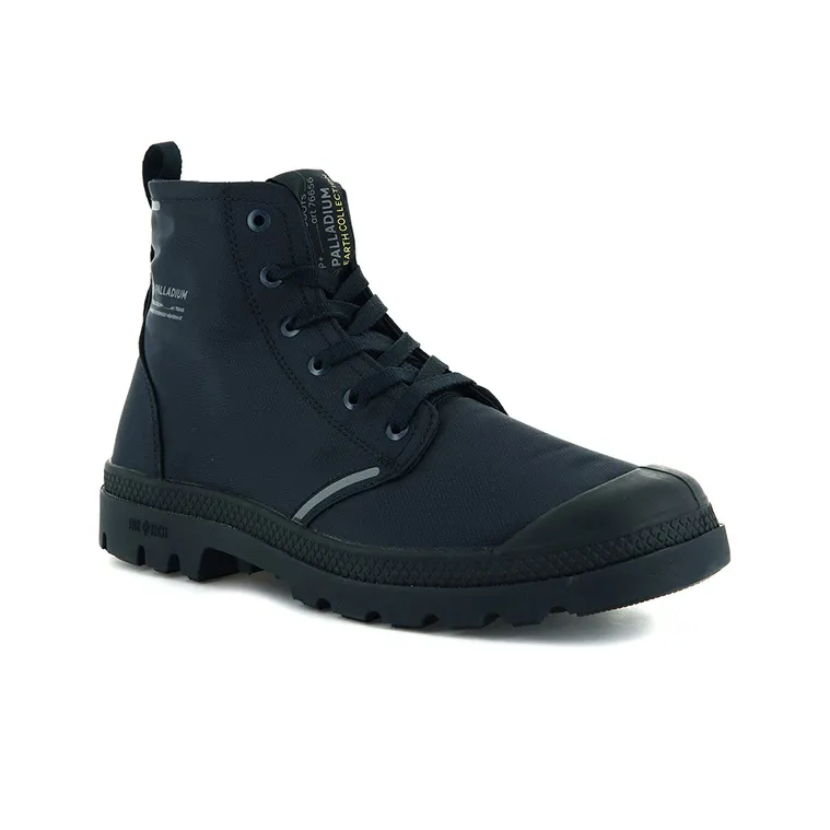 Palladium Pampa Lite+ Recycle Wp+ Anti-Slip And Wear-Resistant Water-Resistant High-Top Canvas Shoes Unisex Black Gray-2