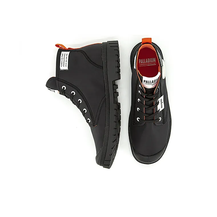 Palladium Canvas Shoes Unisex High Top Black-2