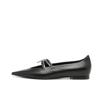 OFF-WHITE Paperclip-detail Ballerina Shoes Women's