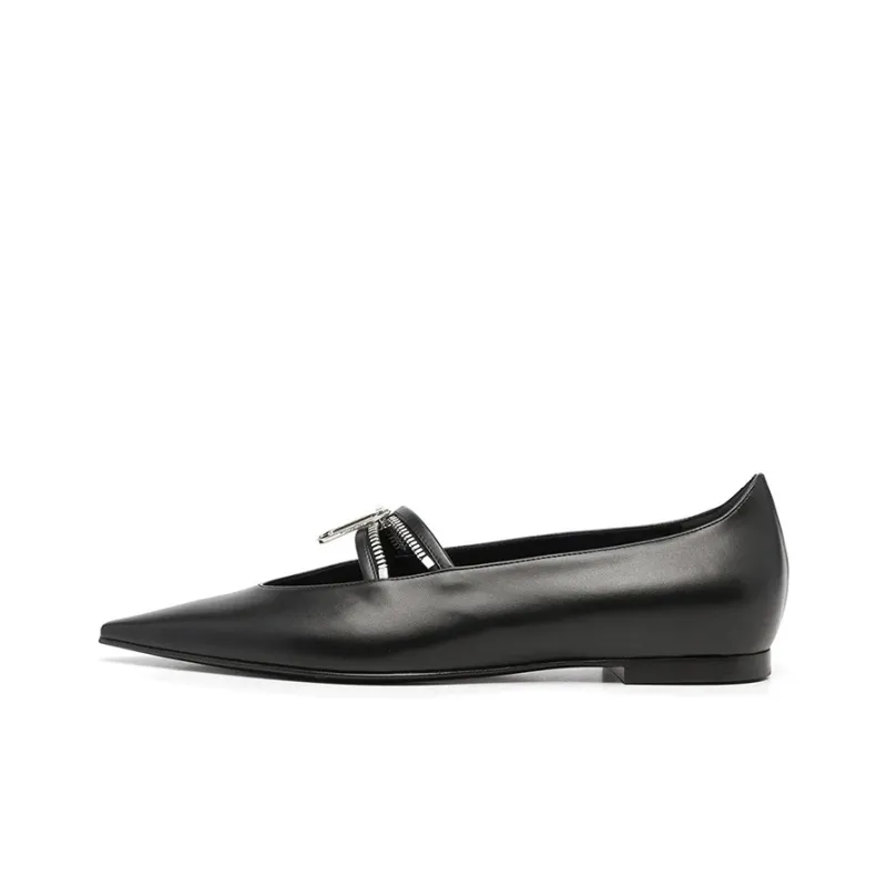 OFF-WHITE Paperclip-detail Ballerina Shoes Women's-0