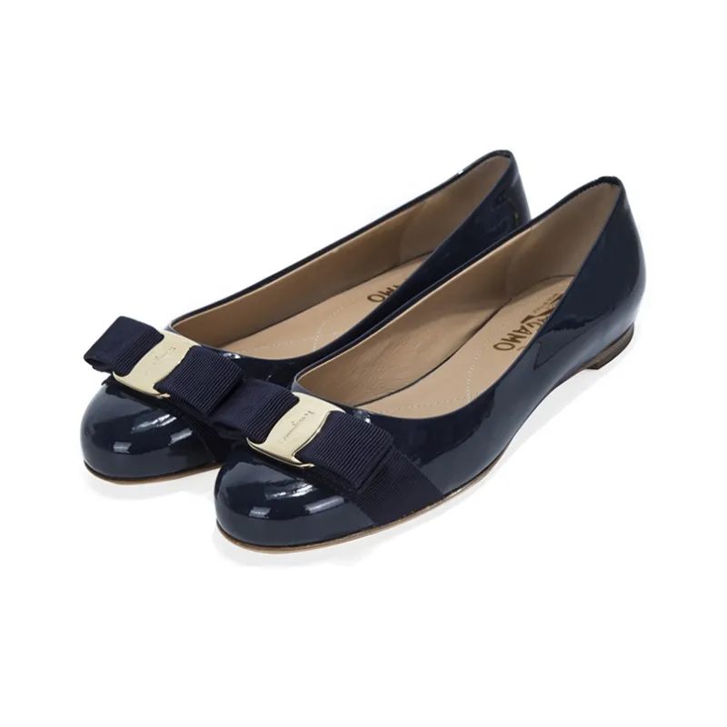 FERRAGAMO Varina Women's Casual Shoes Women's Dark Blue-2