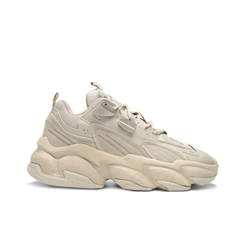 STARTER Rock Formation Series Anti Slip Wear Resistant Low Top Chunky Sneakers Women's Beige-1