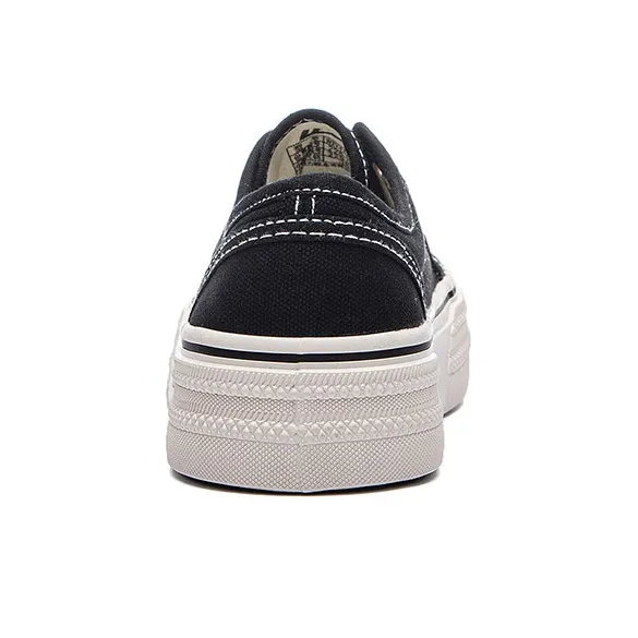 Warrior Low Top Canvas Shoes Women's Black-3