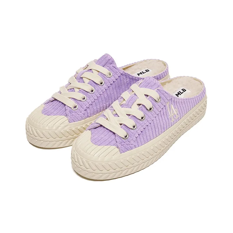 MLB Playball Mule Durable Breathable Low Top Canvas Shoes Unisex Purple-2