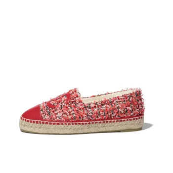 CHANEL Casual Single Shoes Women's Red Pink