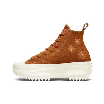Converse Run Star Hike Platform Hi Embroidered Floral Amber Women's
