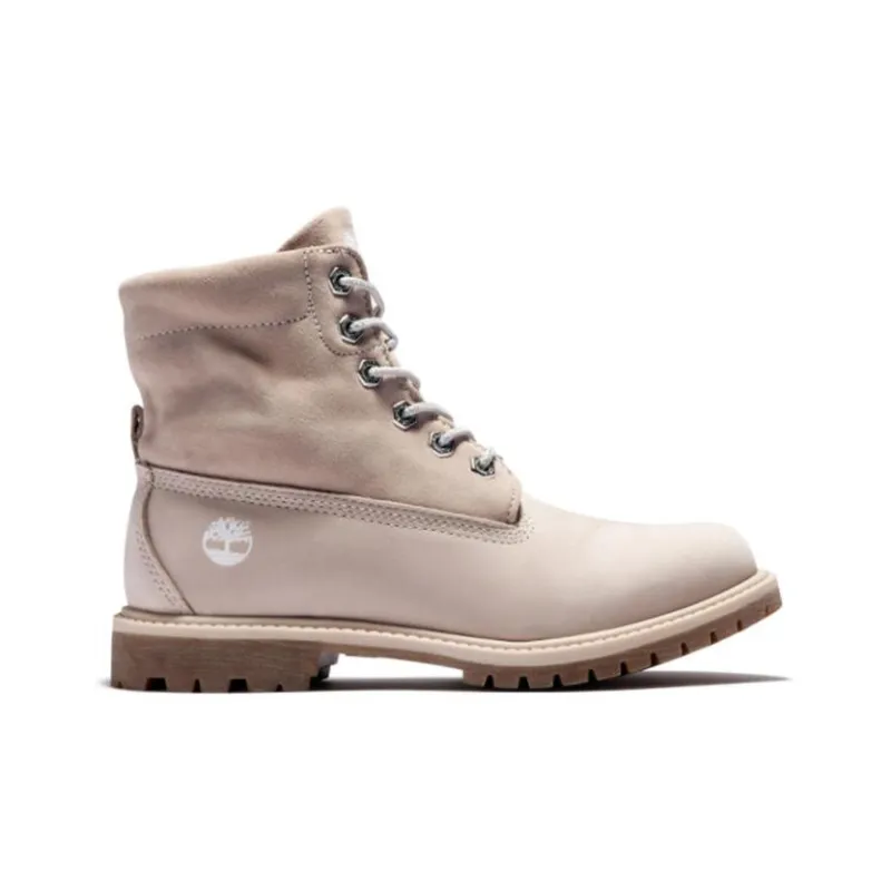 Timberland Roll Top Boots Basic 'Pale Pink With Plaid Print' Women's-1
