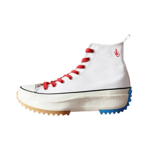 Jw Anderson X Converse Run Star Hike Canvas Shoes Unisex High-Top White/Red Blue