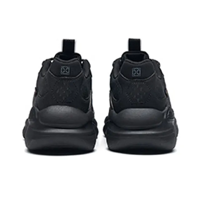 XTEP Cushioning Wear Resistant Low Top Chunky Sneakers Men's Black-2