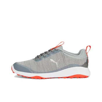 PUMA Unleash Anti Slip Wear Resistant Low Top Golf Shoes Men's Gray Red