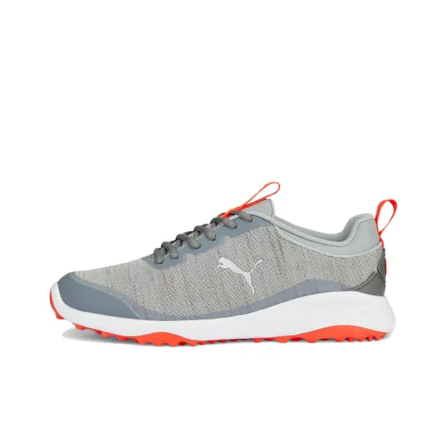 PUMA Unleash Golf Shoes Men Low-Top Gray/Red