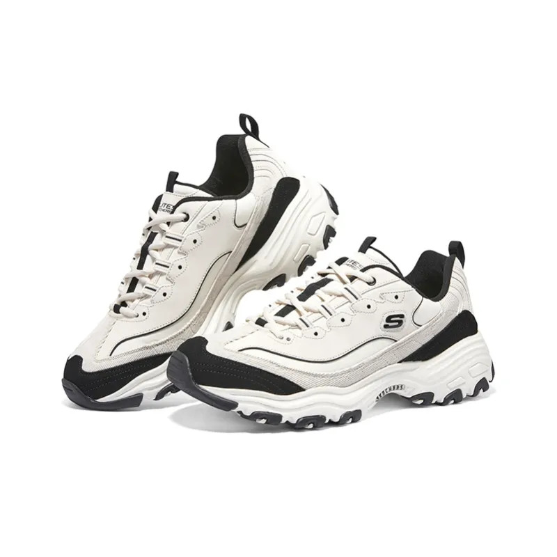 Skechers DLites 1.0 Chunky Shoes 'Beige Black'-3