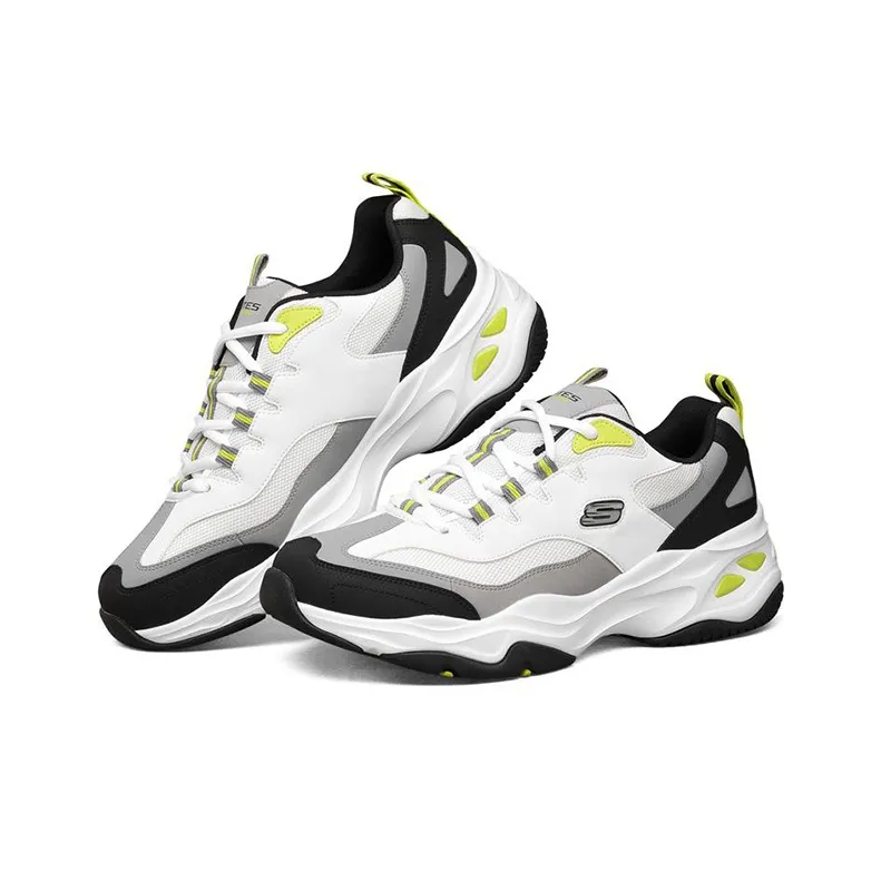 Skechers D Lites 4.0 Low Dad Shoes White/Black/Grey-2